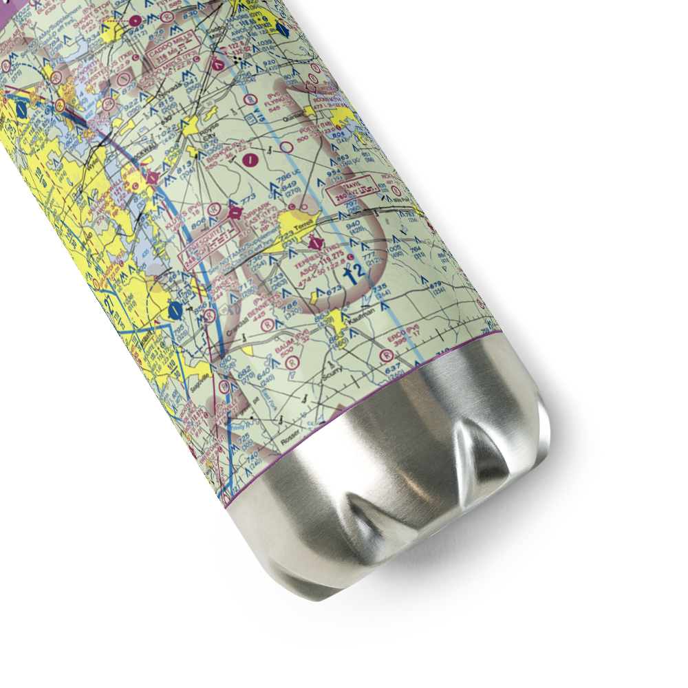 Poetry Landing Airport (33XA) VFR Sectional Water Bottle 