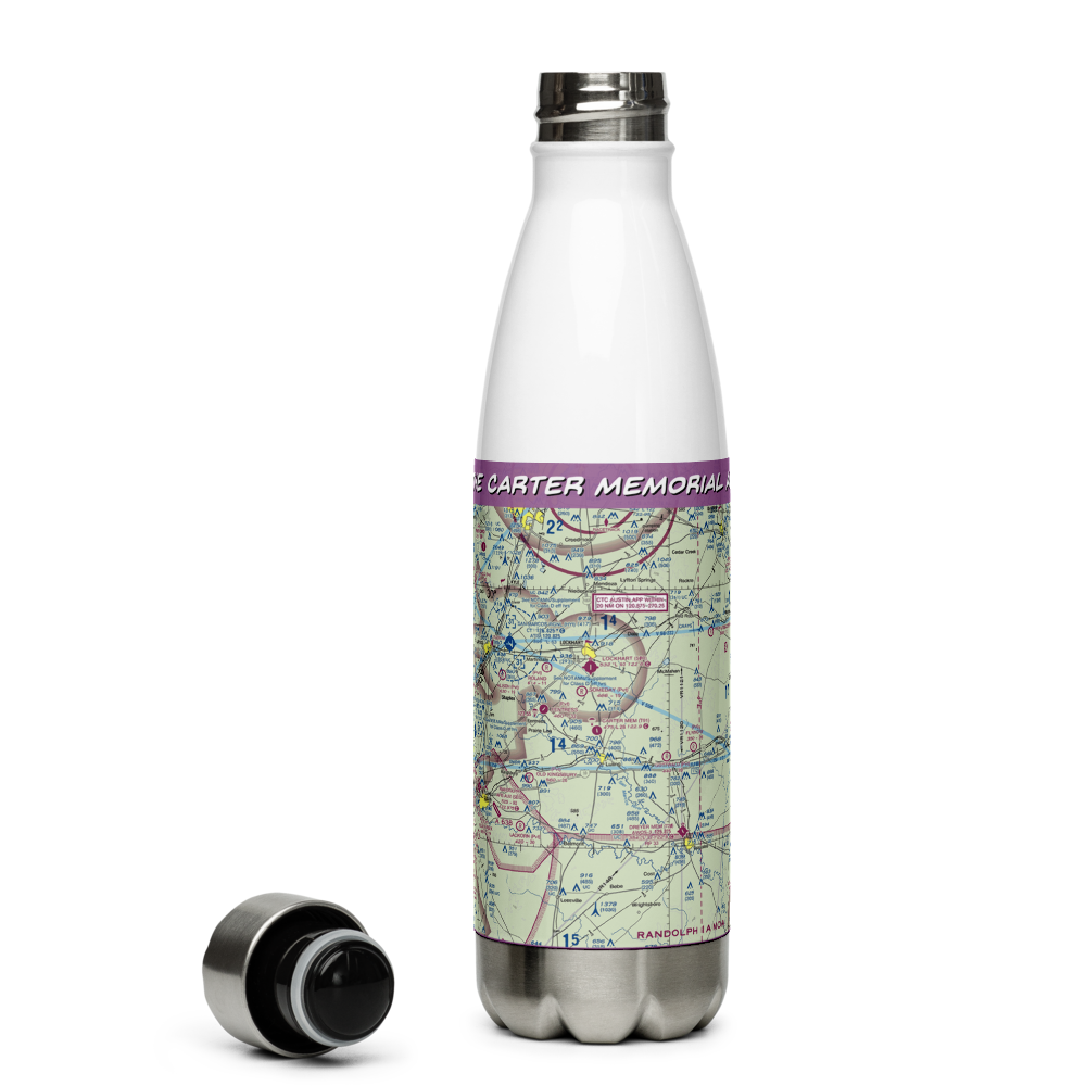 The Carter Memorial Airport (T91) VFR Sectional Water Bottle 