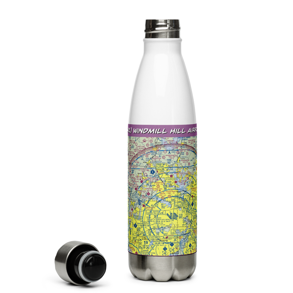 Windmill Hill Airport (TA21) VFR Sectional Water Bottle 