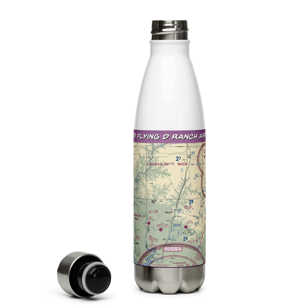Flying D Ranch Airport (TA29) VFR Sectional Water Bottle 