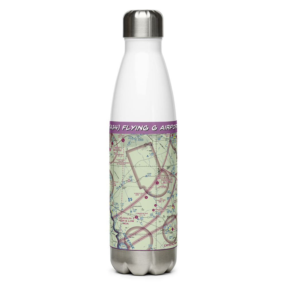 Flying G Airport (TA34) VFR Sectional Water Bottle 