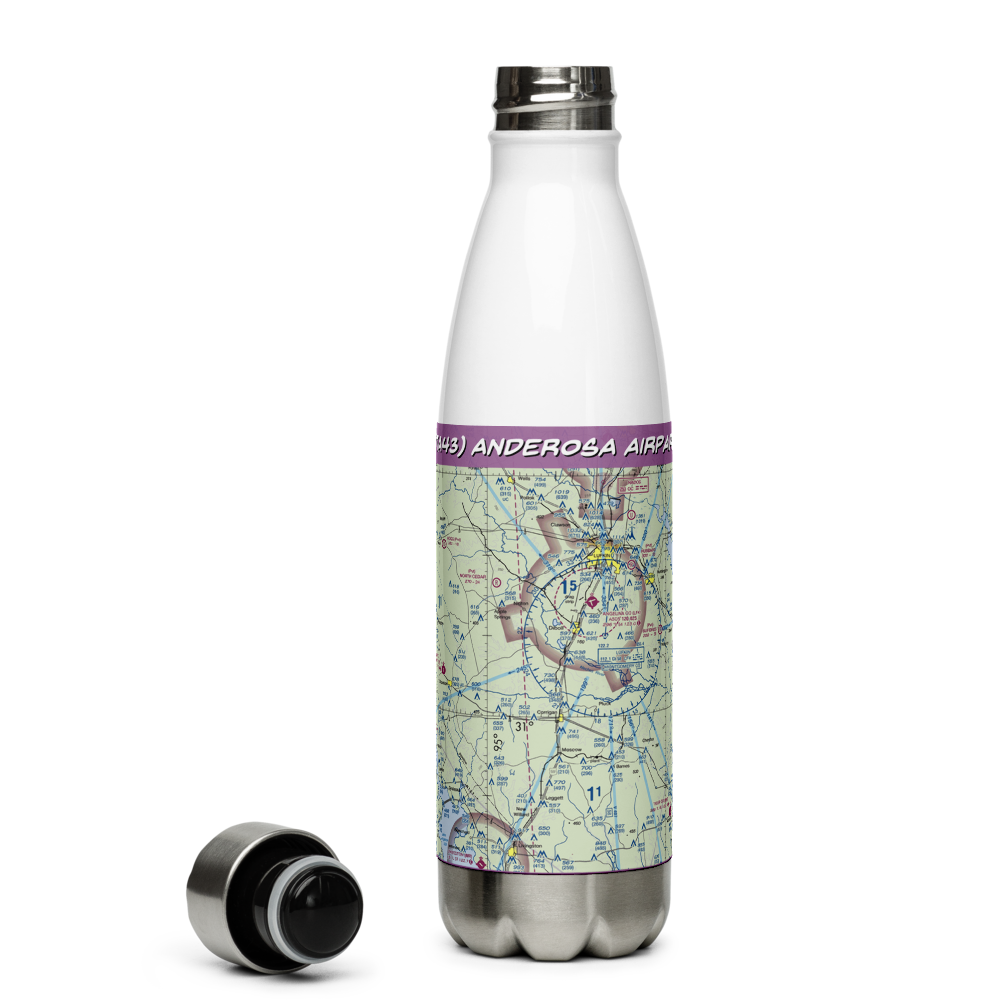 Anderosa Airpark (TA43) VFR Sectional Water Bottle 