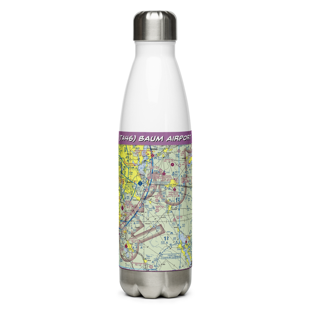 Baum Airport (TA46) VFR Sectional Water Bottle 