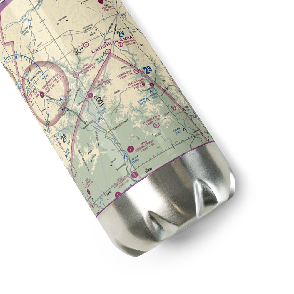 Flying Bull Ranch Airport (TA52) VFR Sectional Water Bottle 