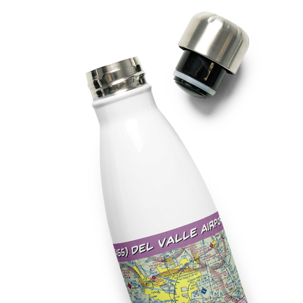 Del Valle Airport (TA55) VFR Sectional Water Bottle 