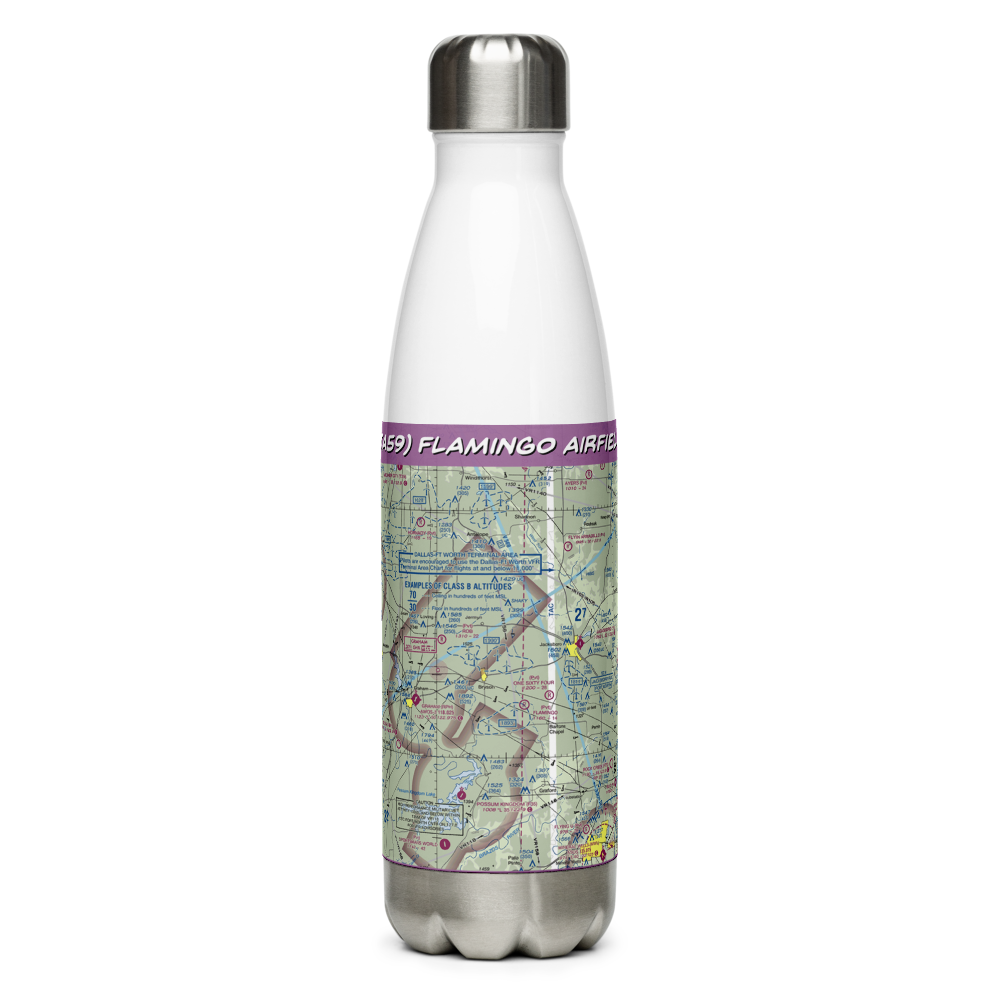 Flamingo Airfield (TA59) VFR Sectional Water Bottle 