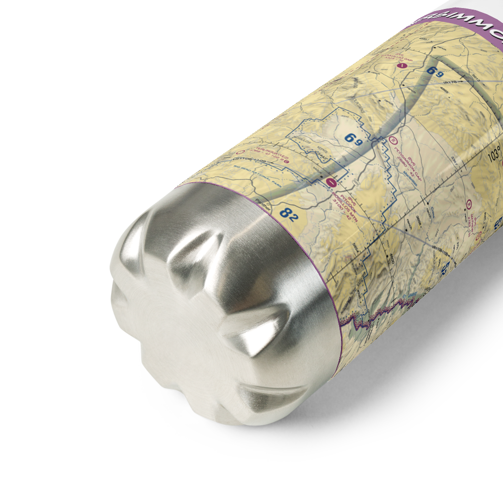 Persimmon Gap Ranch Airport (TA64) VFR Sectional Water Bottle 
