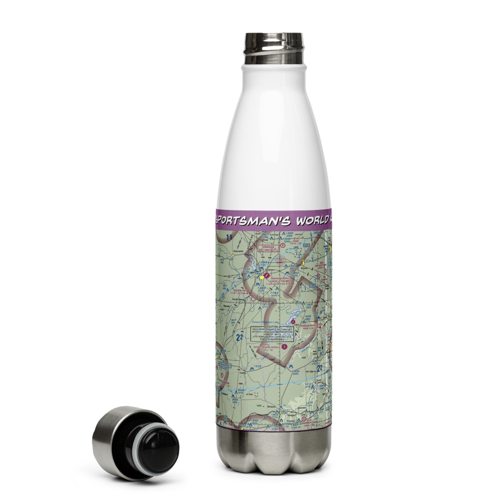 Sportsman's World Airport (TA65) VFR Sectional Water Bottle 