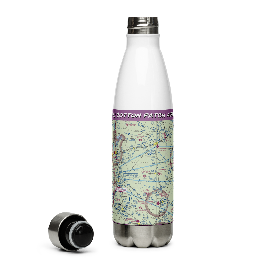 Cotton Patch Airport (TA75) VFR Sectional Water Bottle 