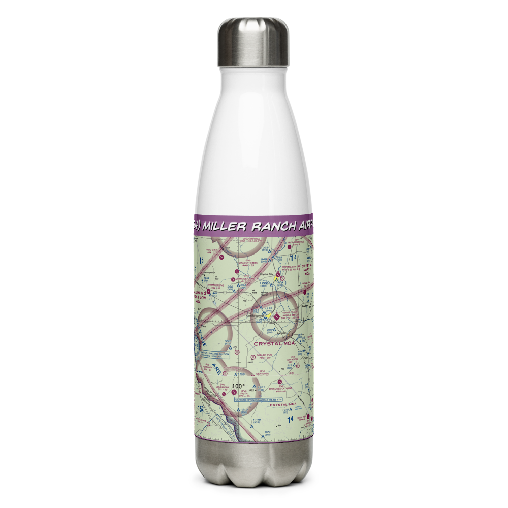 Miller Ranch Airport (TA84) VFR Sectional Water Bottle 