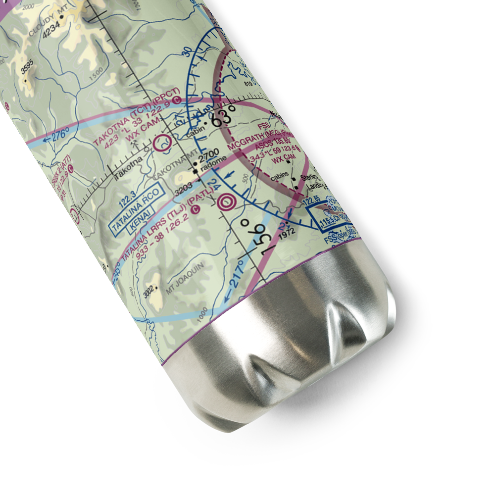 Takotna Airport (TCT) VFR Sectional Water Bottle 