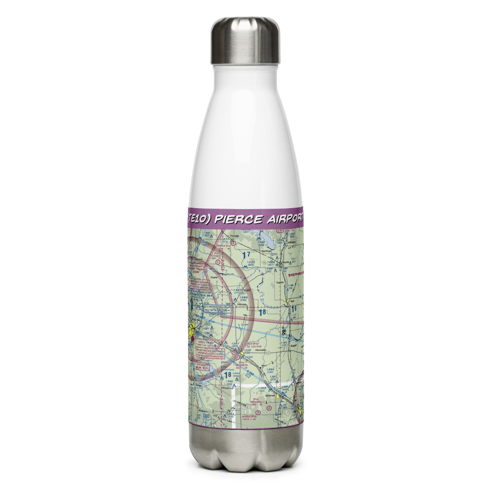 Pierce Airport (TE10) VFR Sectional Water Bottle 