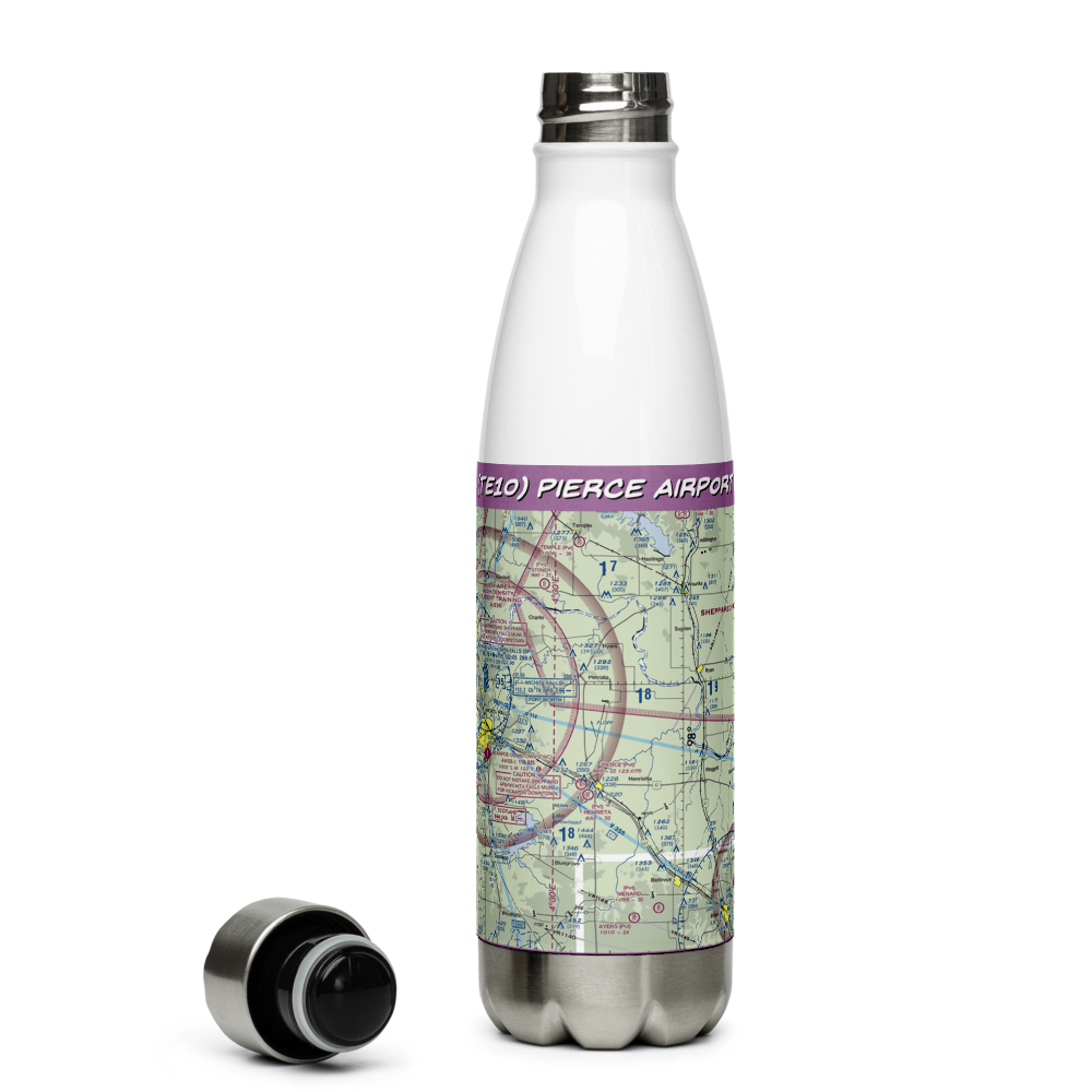 Pierce Airport (TE10) VFR Sectional Water Bottle 