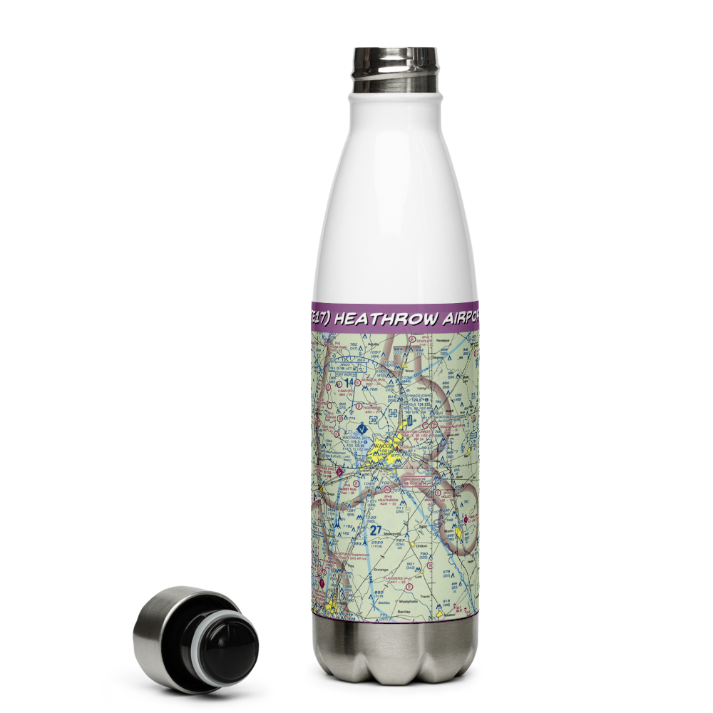 Heathrow Airport (TE17) VFR Sectional Water Bottle 