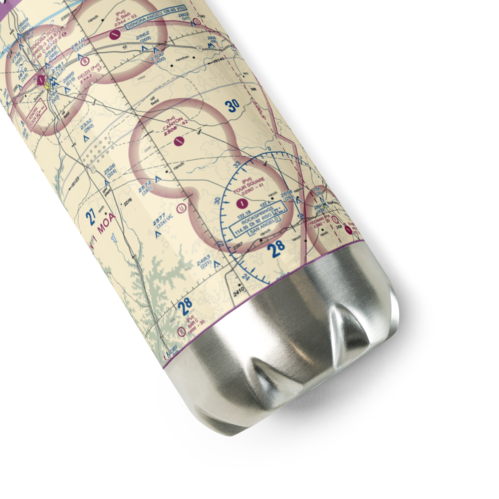 Canyon Ranch Airport (TE37) VFR Sectional Water Bottle 