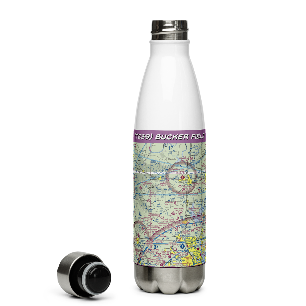 Bucker Field (TE39) VFR Sectional Water Bottle 