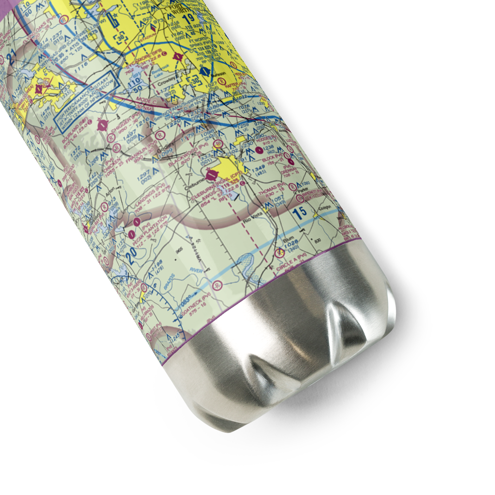 Buffalo Chips Airpark (TE45) VFR Sectional Water Bottle 