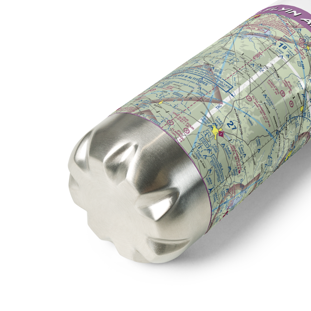 Flyin Armadillo Airport (TE55) VFR Sectional Water Bottle 