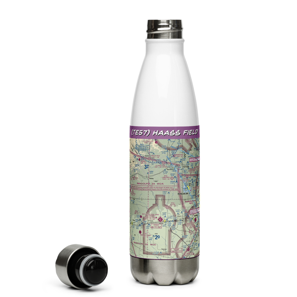 Haass Field (TE57) VFR Sectional Water Bottle 