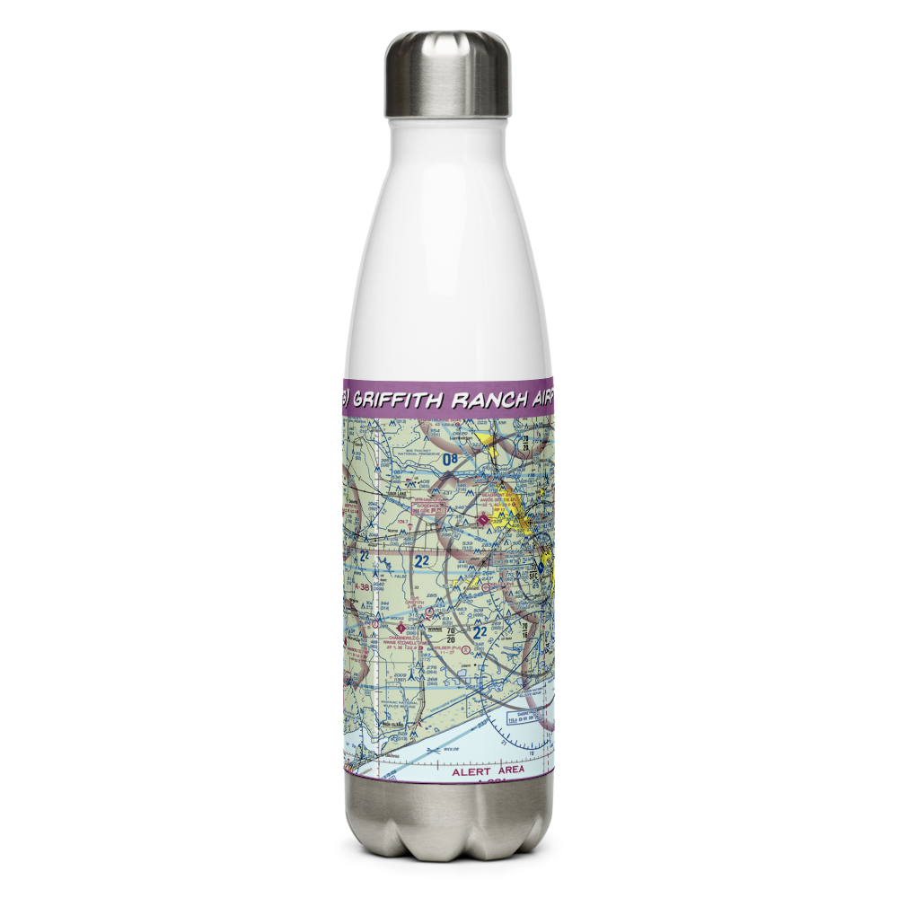 Griffith Ranch Airport (TE73) VFR Sectional Water Bottle 