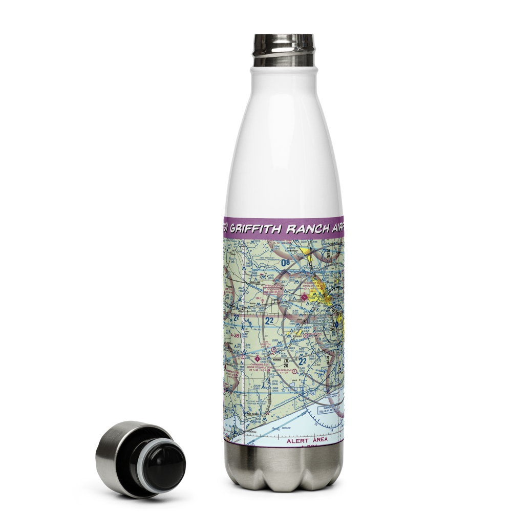 Griffith Ranch Airport (TE73) VFR Sectional Water Bottle 