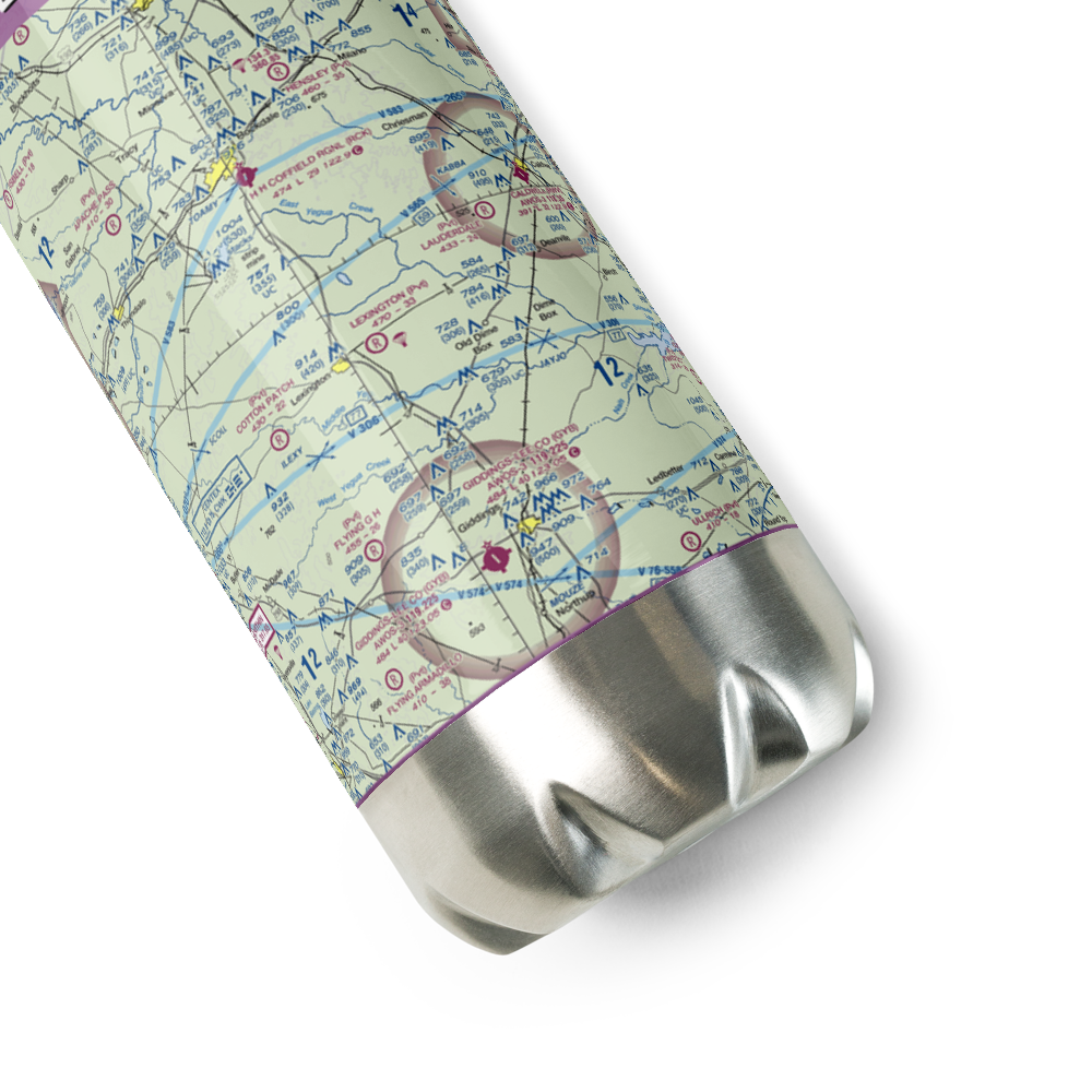 Lexington Airfield (TE75) VFR Sectional Water Bottle 