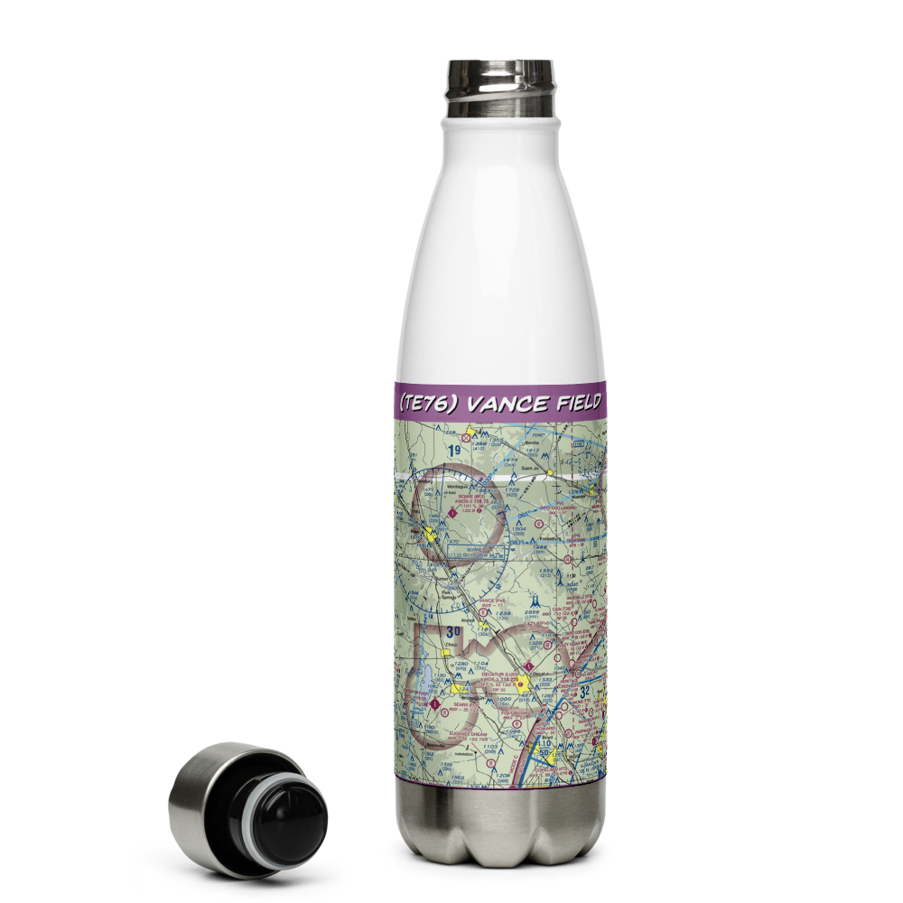 Vance Field (TE76) VFR Sectional Water Bottle 