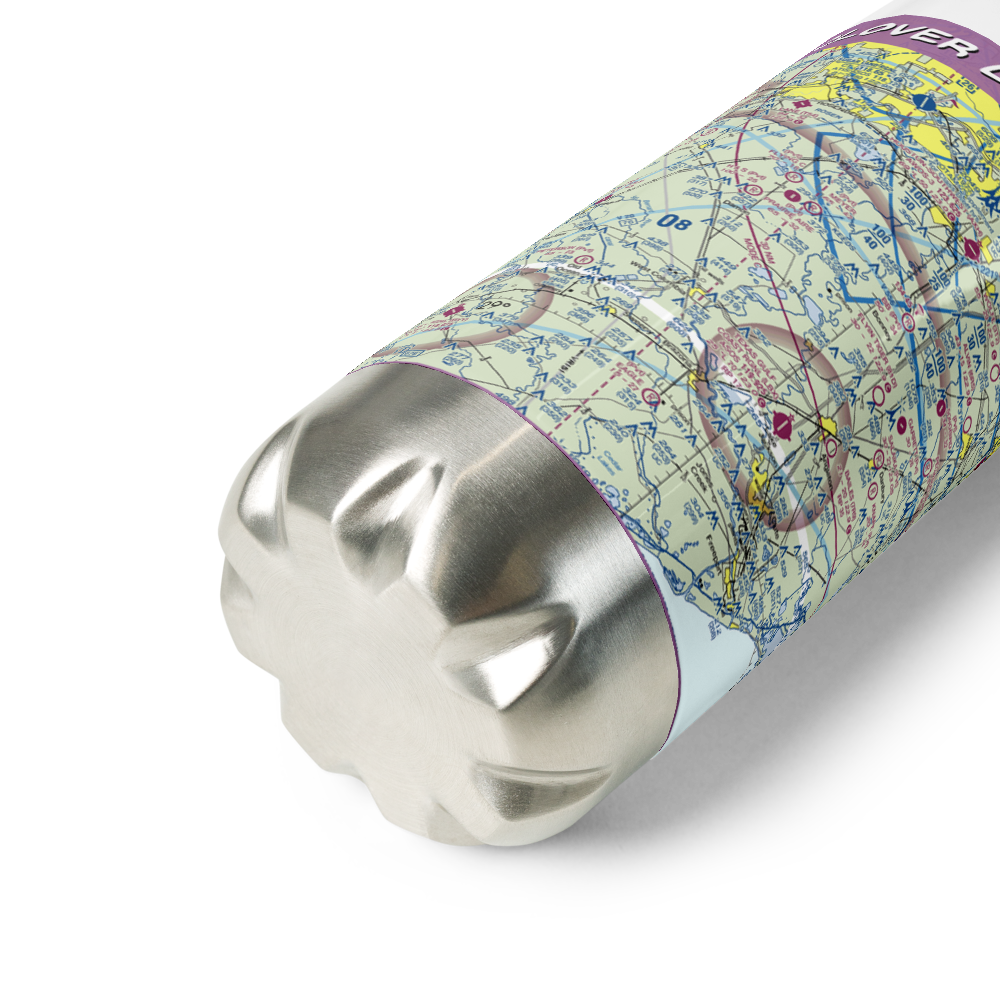 Clover Lake Farms Airport (TE77) VFR Sectional Water Bottle 