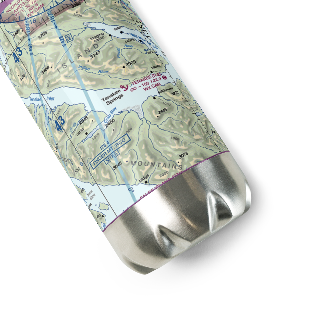 Tenakee Seaplane Base (TKE) VFR Sectional Water Bottle 