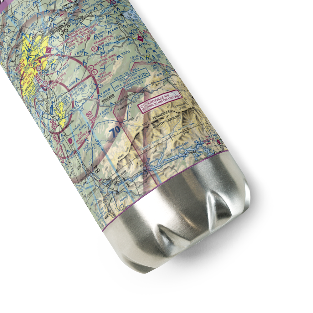 Seymour Air Park, Inc. Airport (TN20) VFR Sectional Water Bottle 