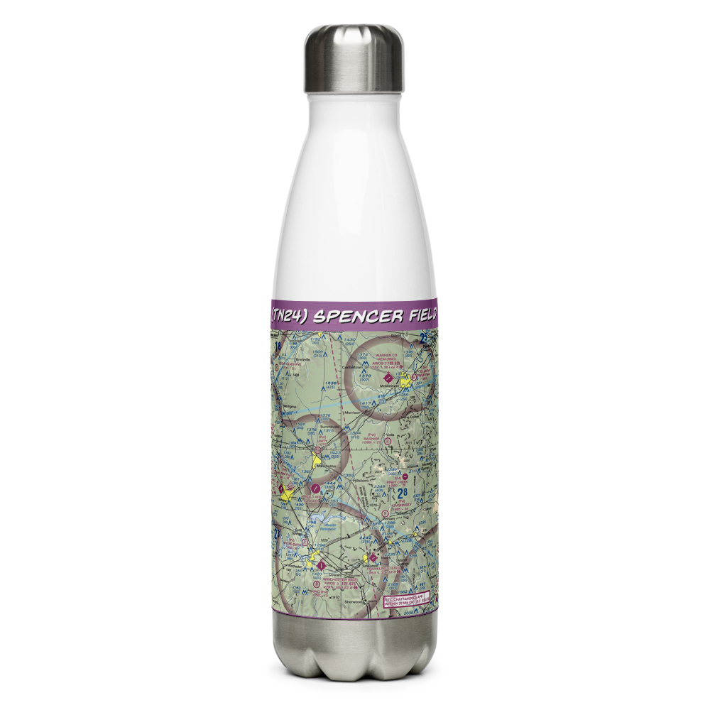 Spencer Field (TN24) VFR Sectional Water Bottle 