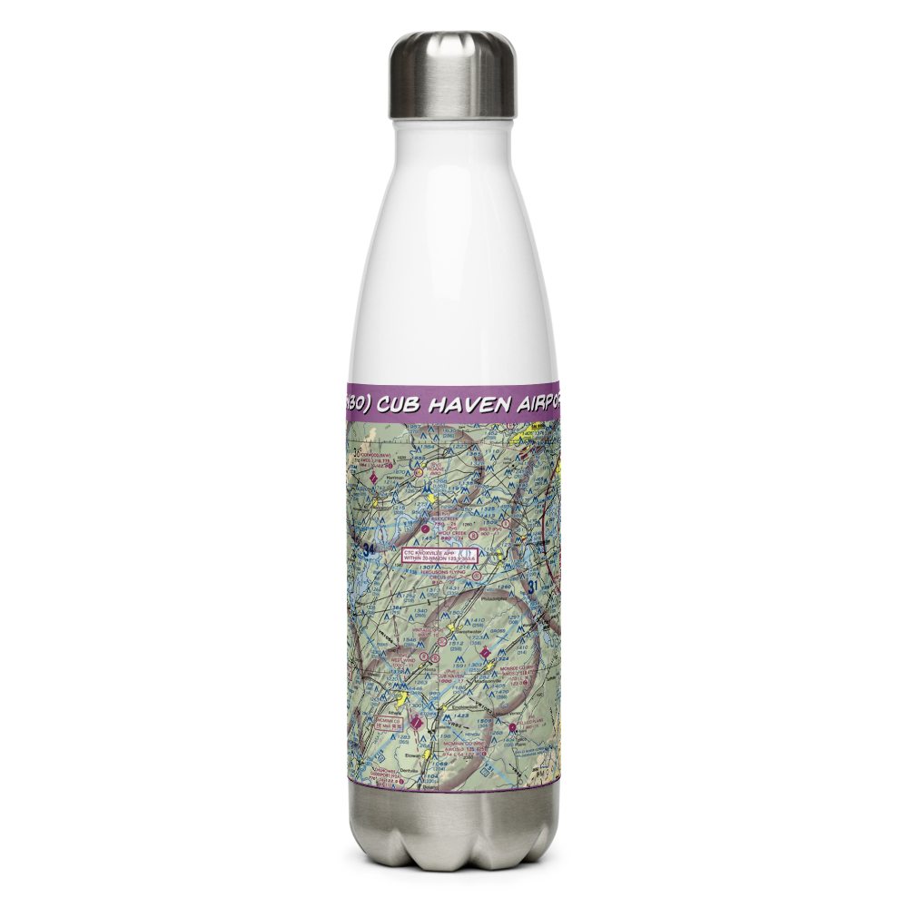 Cub Haven Airport (TN30) VFR Sectional Water Bottle 