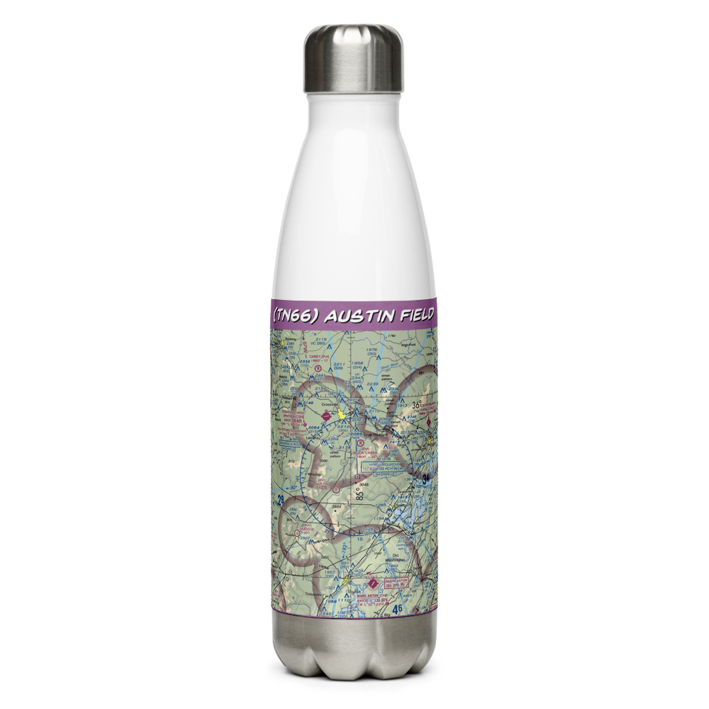 Austin Field (TN66) VFR Sectional Water Bottle 