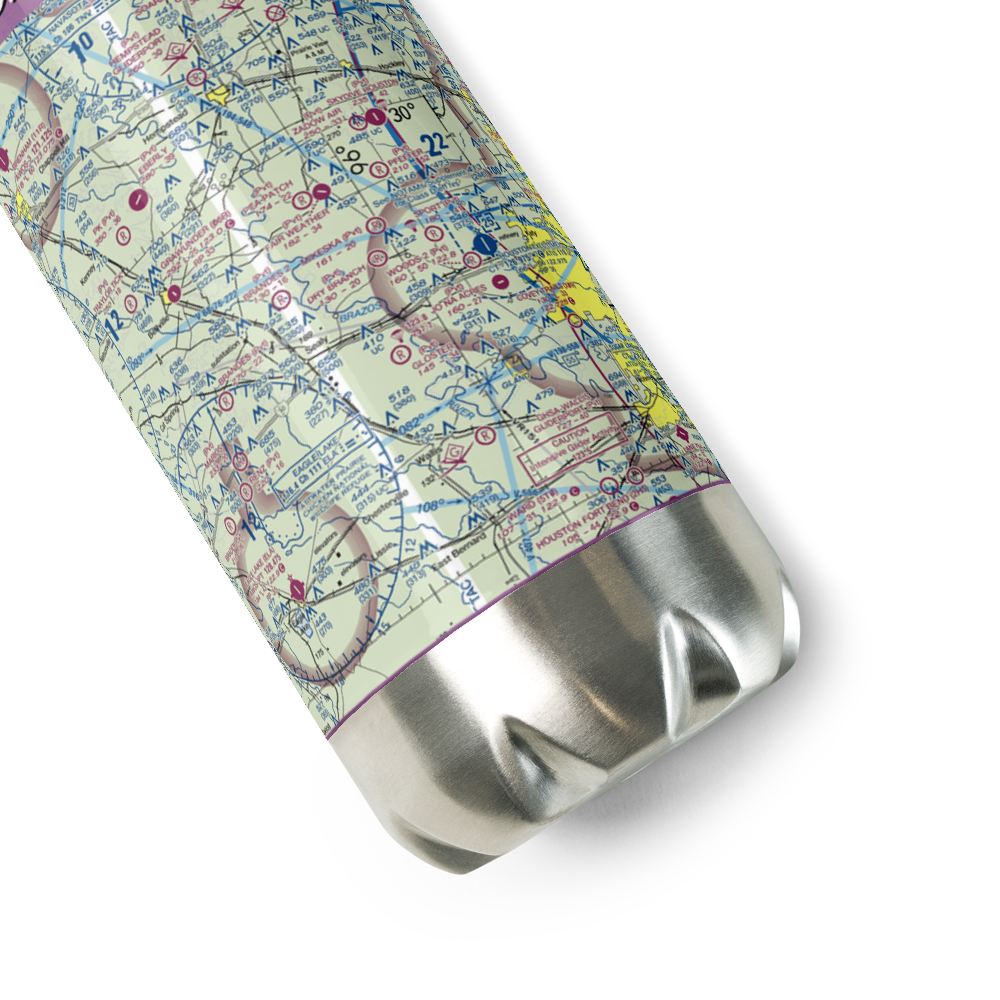 Dry Branch Ranch Airport (TS44) VFR Sectional Water Bottle 
