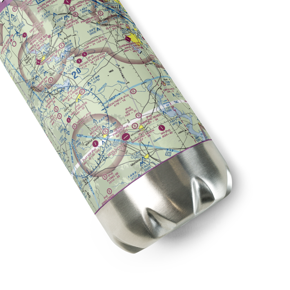 Little 'L' Ranch Airport (TS61) VFR Sectional Water Bottle 