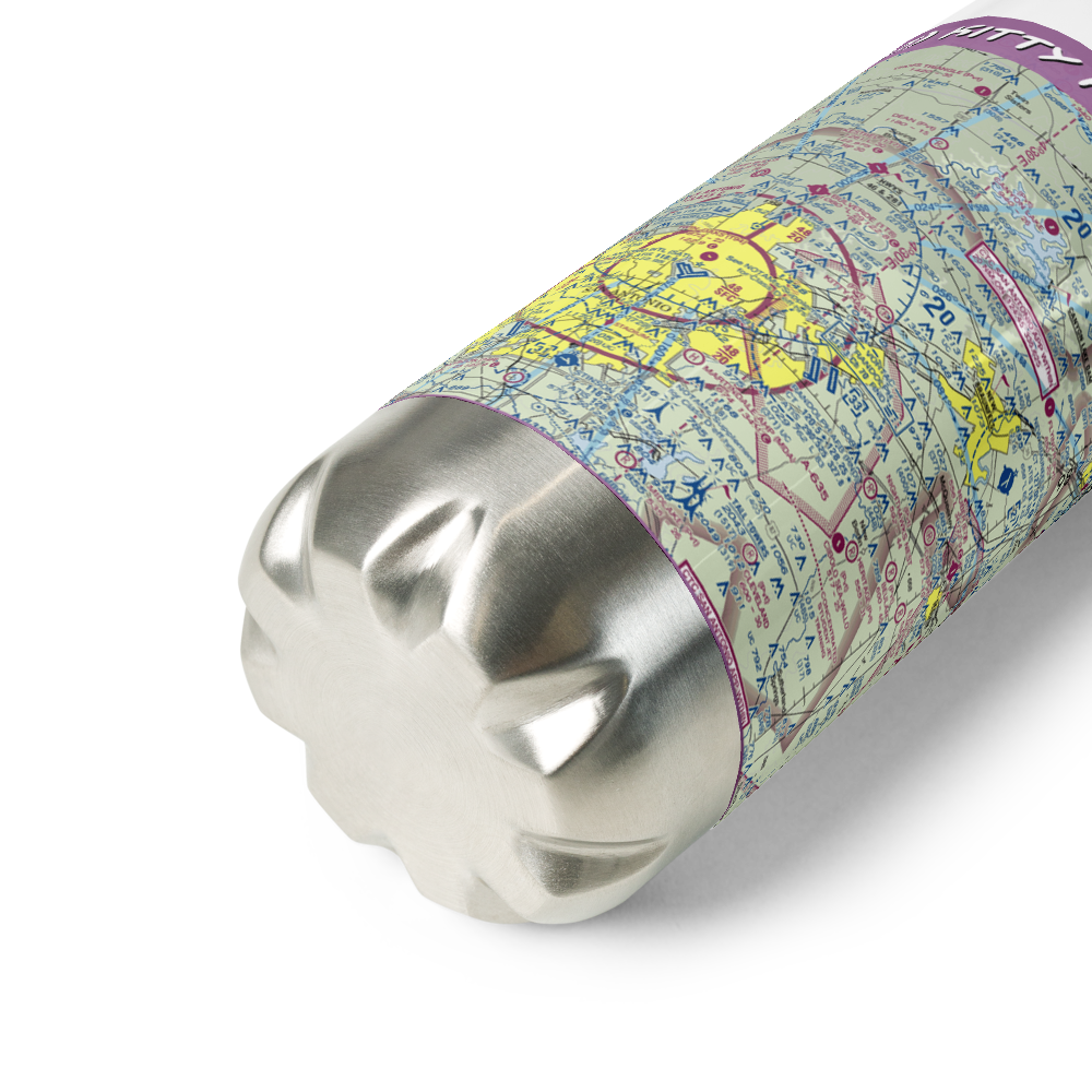 Kitty Hawk Flying Field (TS67) VFR Sectional Water Bottle 