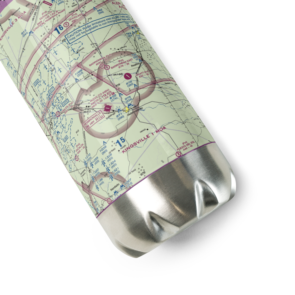 Barronena East Airport (TS69) VFR Sectional Water Bottle 