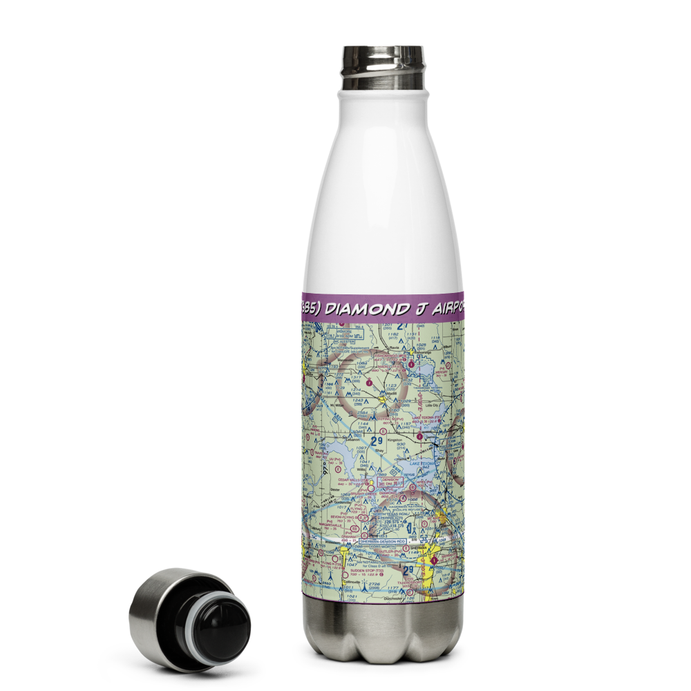Diamond J Airport (TS85) VFR Sectional Water Bottle 