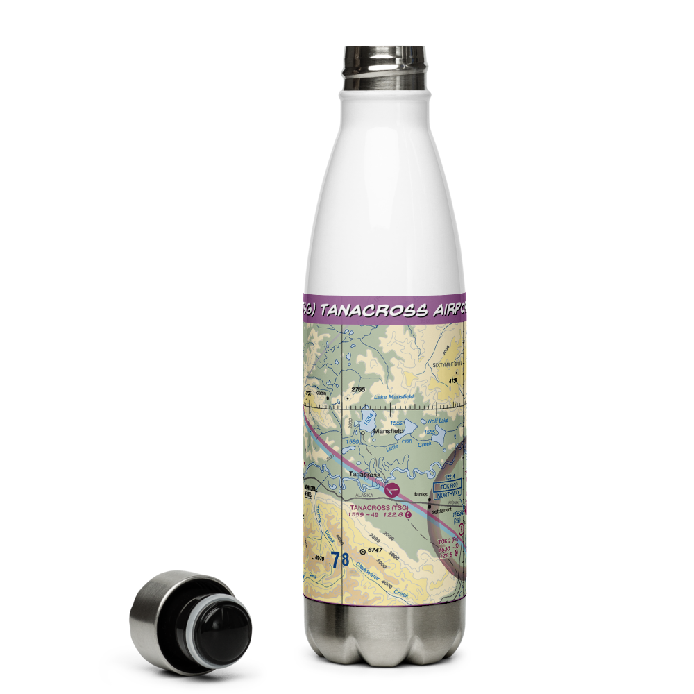 Tanacross Airport (TSG) VFR Sectional Water Bottle 