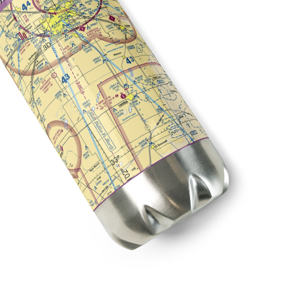 New Home Airport (TX01) VFR Sectional Water Bottle 