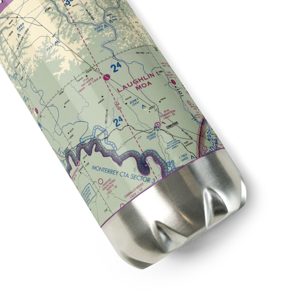 Nix River Ranch Strip (TX07) VFR Sectional Water Bottle 