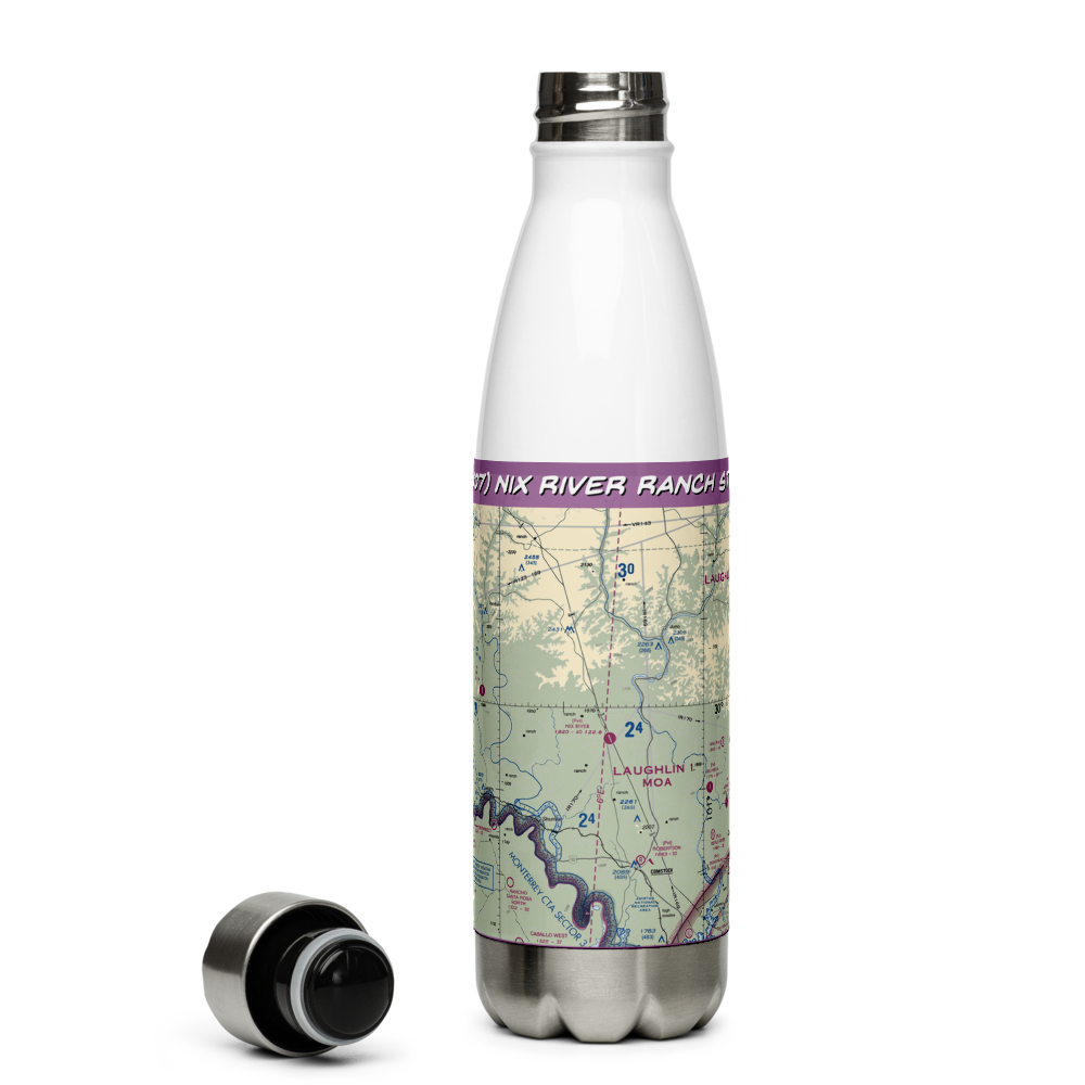 Nix River Ranch Strip (TX07) VFR Sectional Water Bottle 