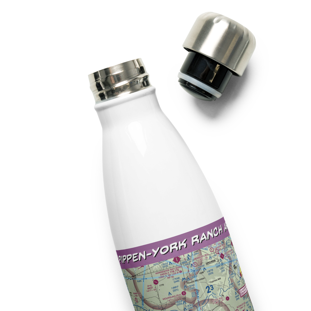 Pippen-York Ranch Airport (TX41) VFR Sectional Water Bottle 