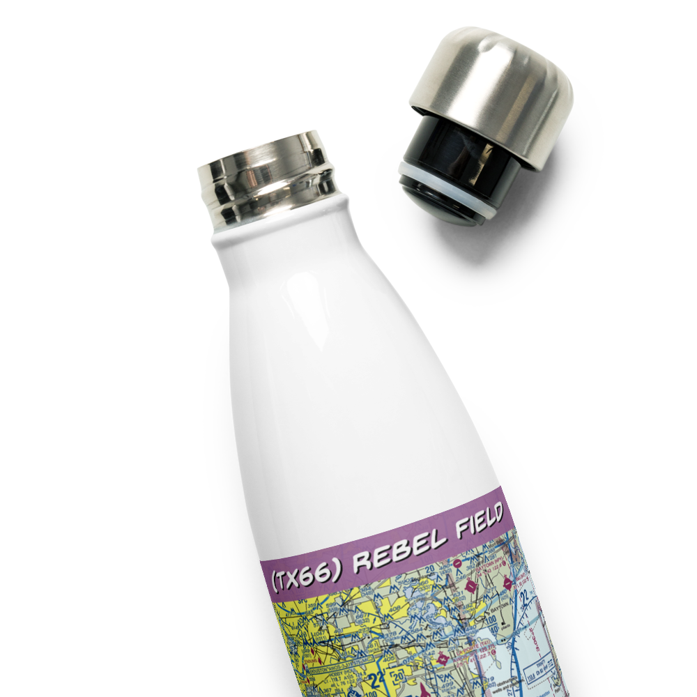 Rebel Field (TX66) VFR Sectional Water Bottle 