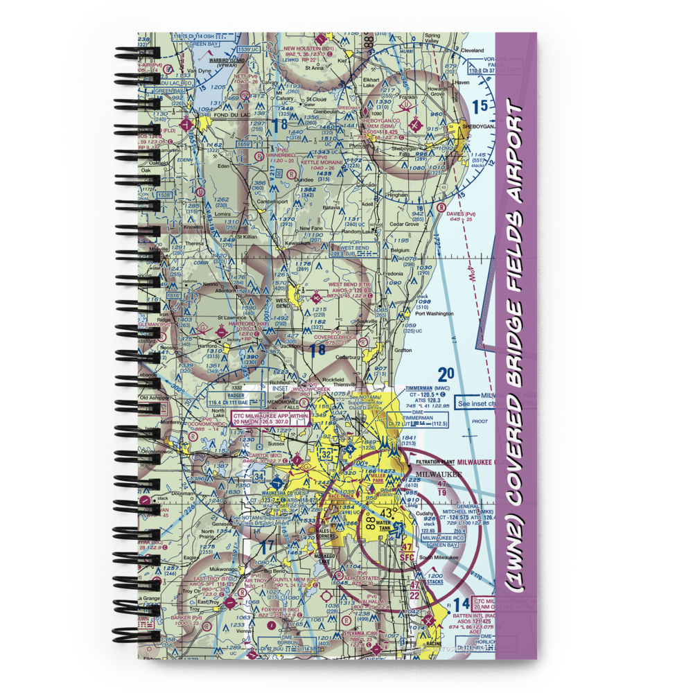 Covered Bridge Fields Airport (1WN2) VFR Sectional Notebook 
