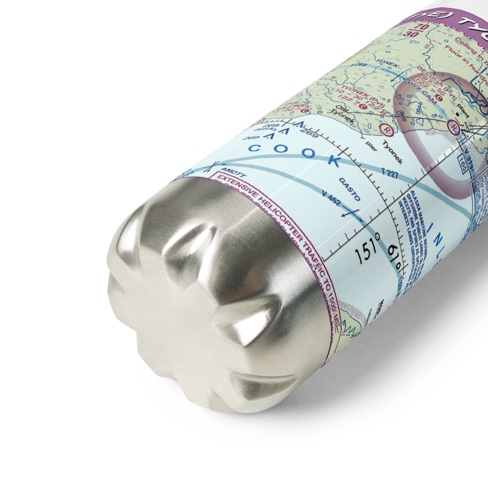Tyonek Airport (TYE) VFR Sectional Water Bottle 
