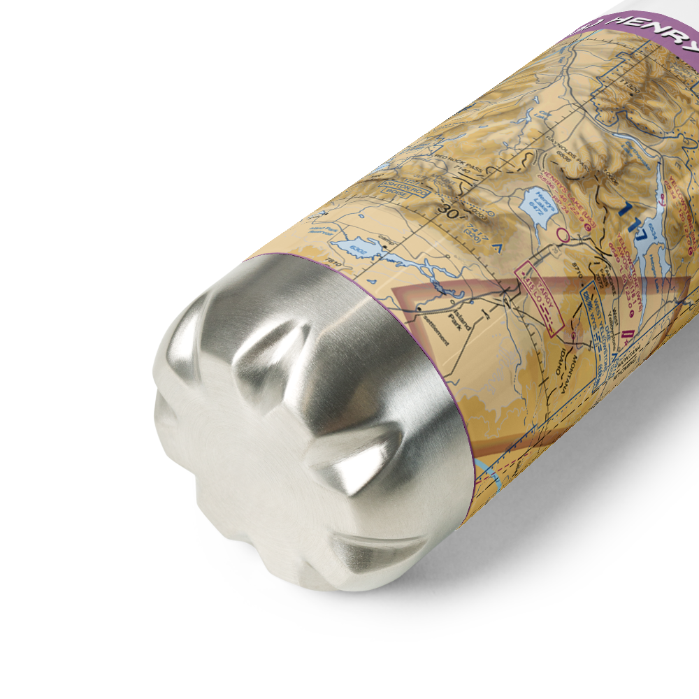 Henry's Lake Airport (U53) VFR Sectional Water Bottle 