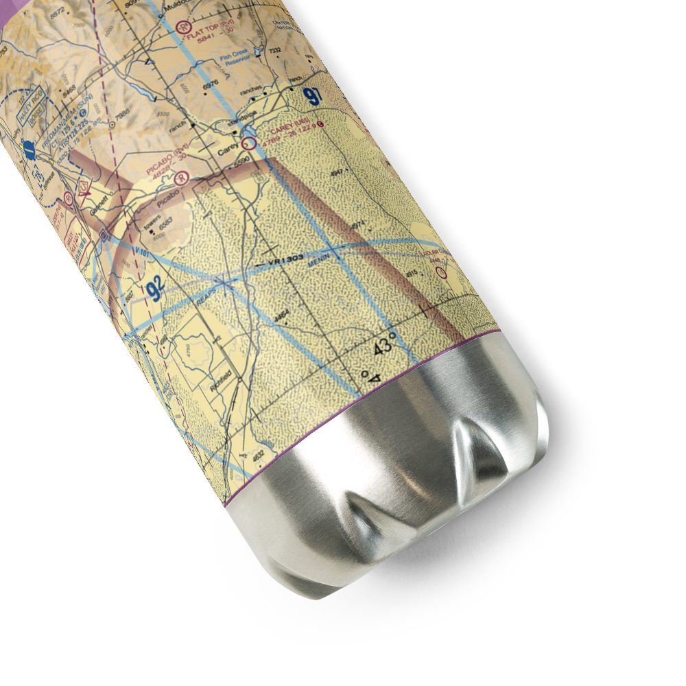 Carey Airport (U65) VFR Sectional Water Bottle 