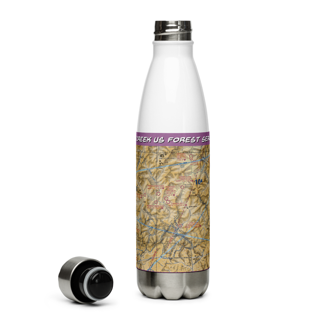 Upper Loon Creek US Forest Service Airport (U72) VFR Sectional Water Bottle 