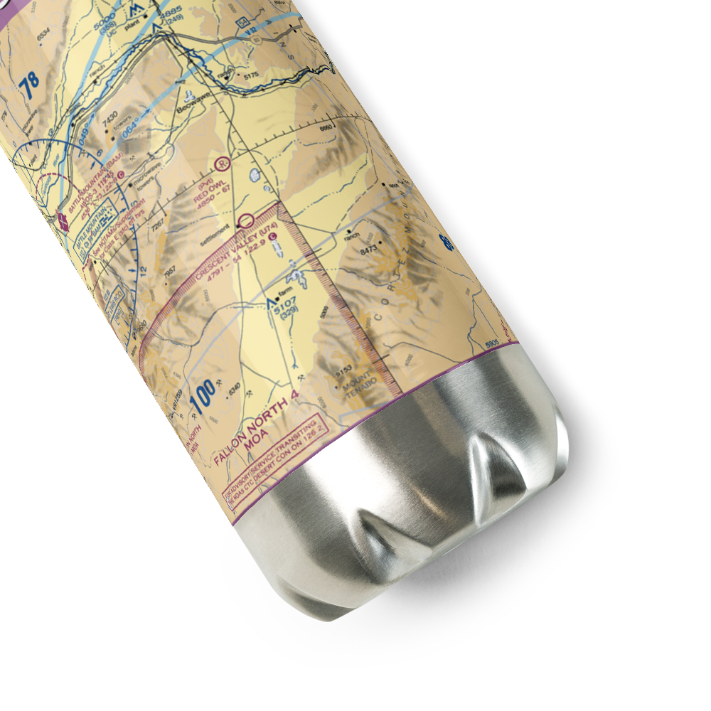 Crescent Valley Airport (U74) VFR Sectional Water Bottle 